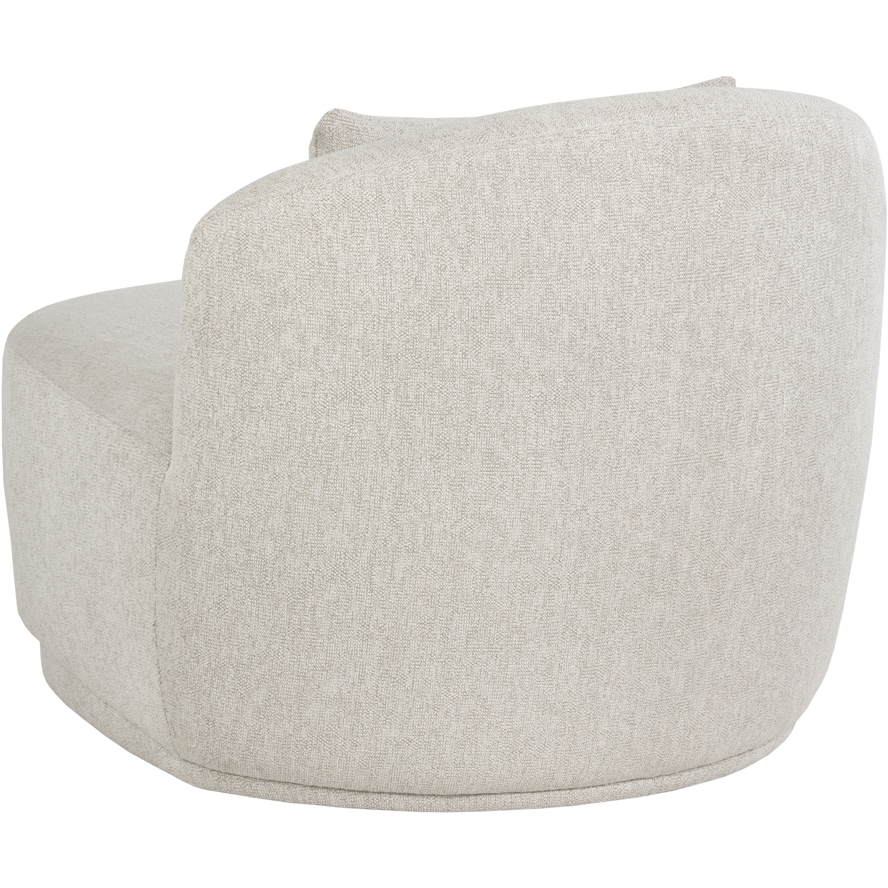 Soraya Dove Cream Swivel Armless Chair, Swivel